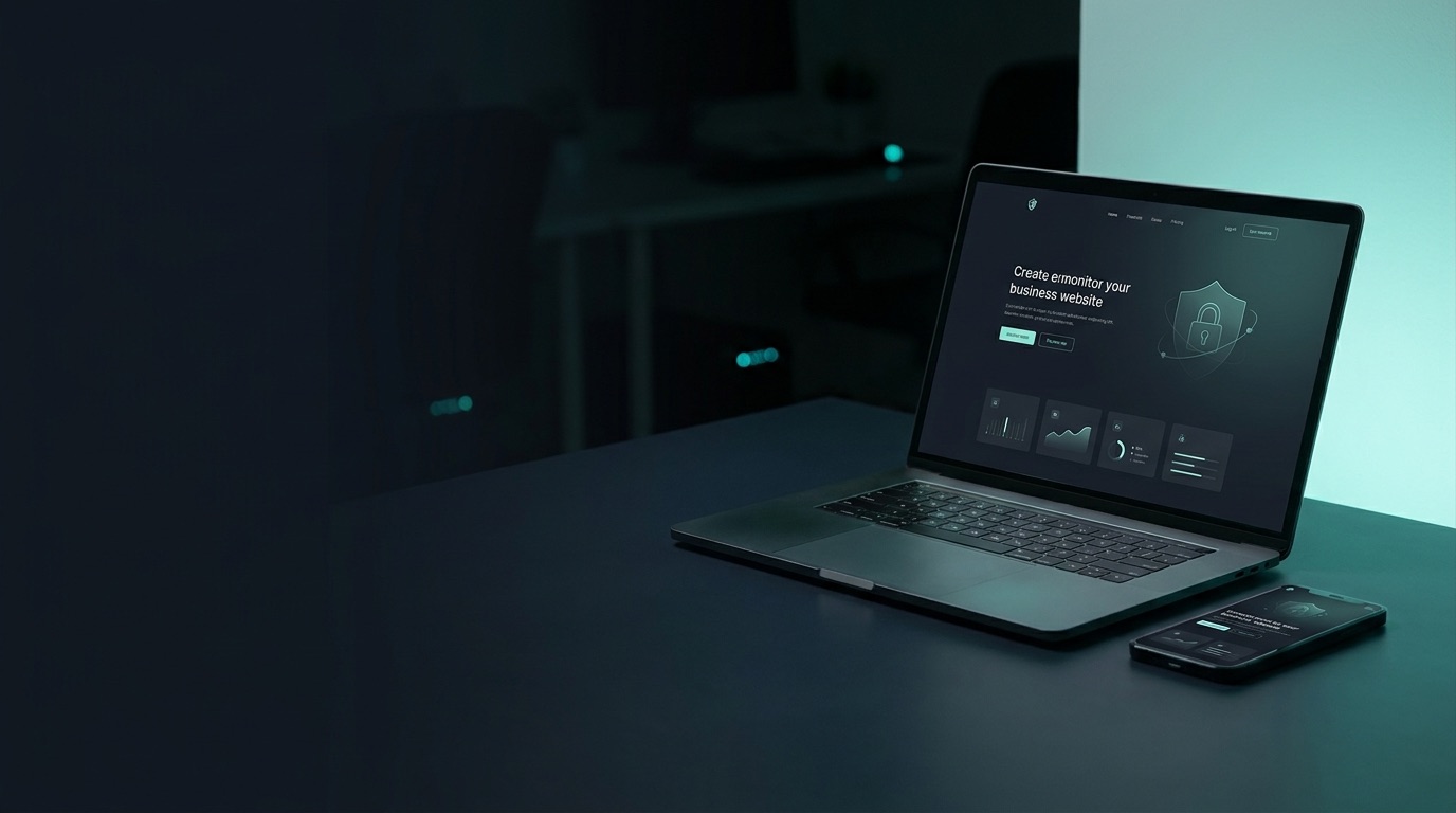 Una web de empresa rápida y moderna en portátil y móvil