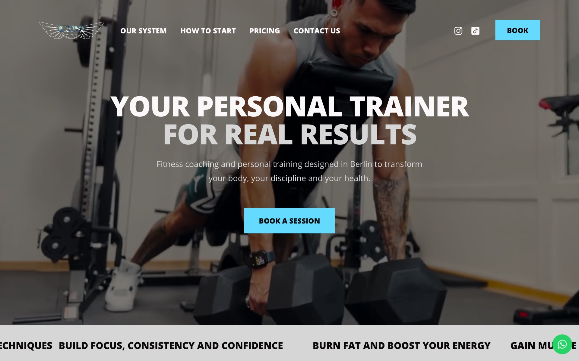 Página web de DM Fit