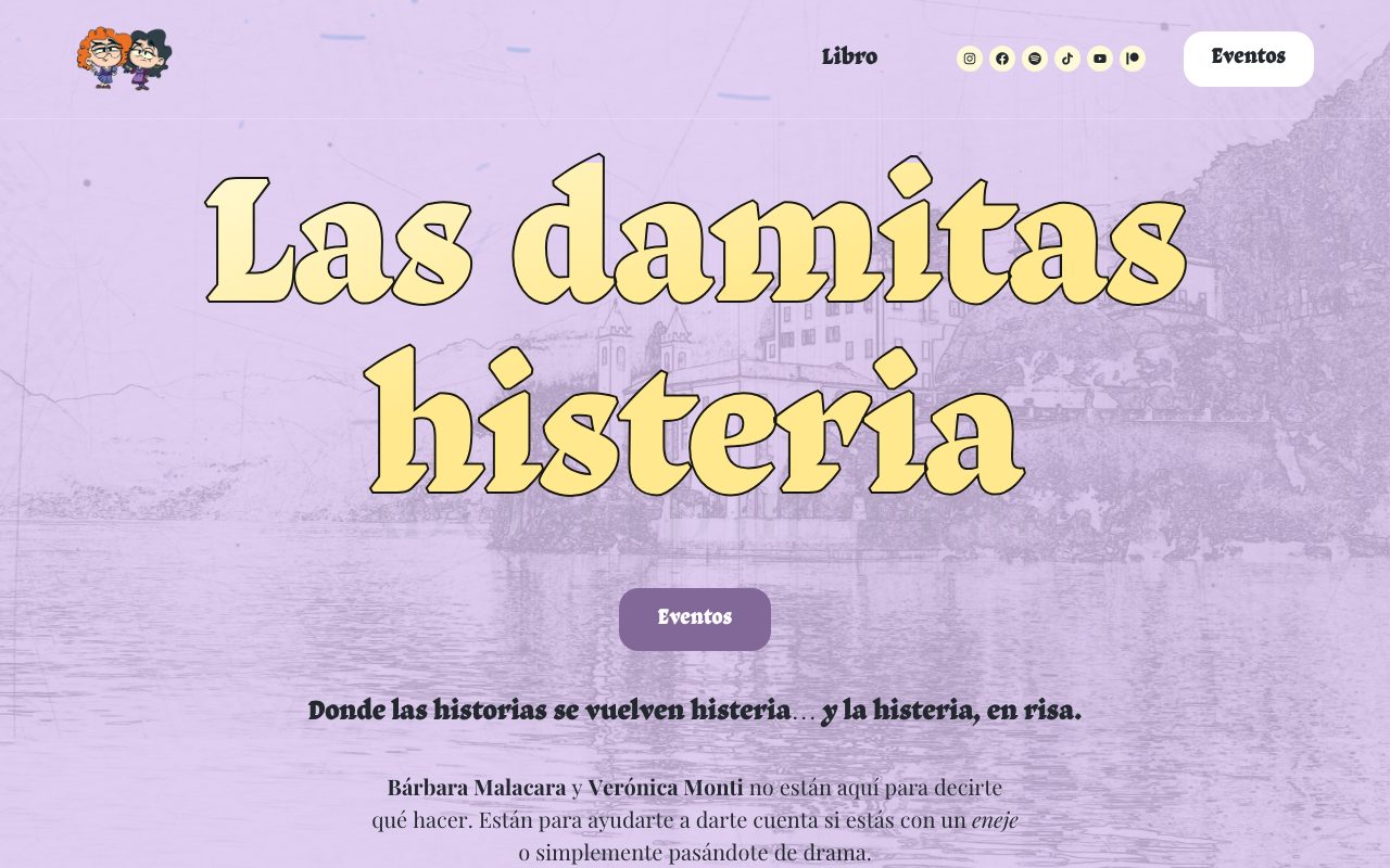 Página web de Las Damitas Histeria