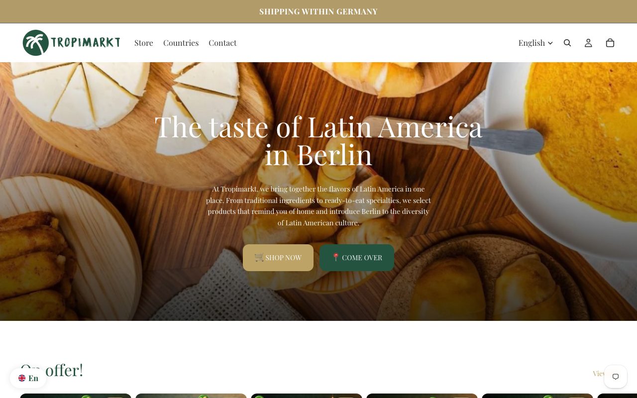 Página web de Tropimarkt