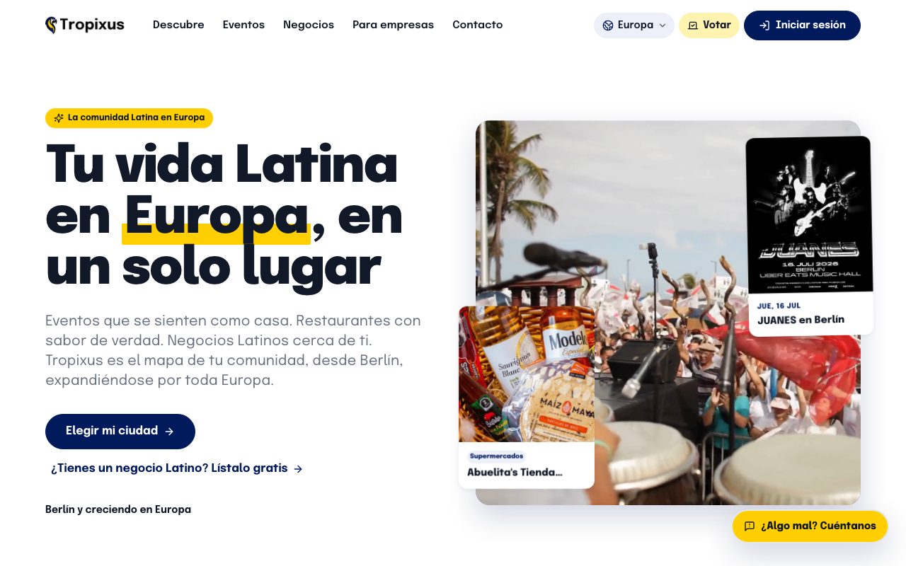 Página web de Tropixus